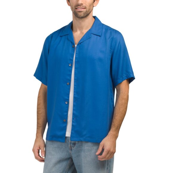 THEORY Sail Noll Short Sleeve Camp Shirt